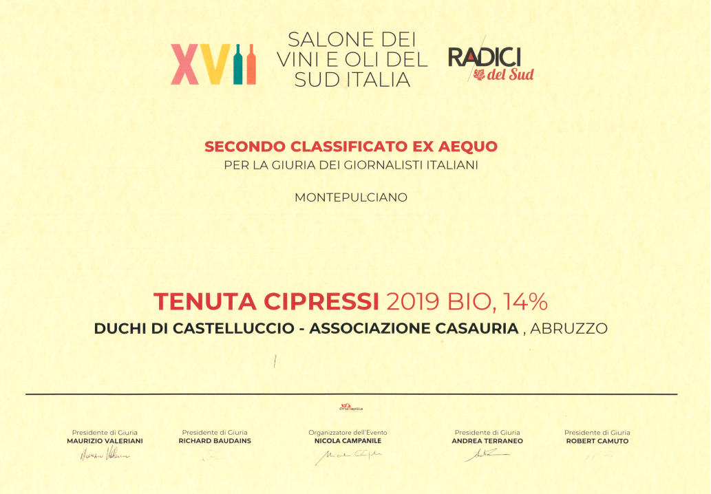 “Radici del SUD” Fair 2022 (Montepulciano Award)