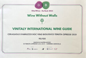 Winitaly Wine Guide 2022 AWARD for TENUTA Cerasuolo d'Abruzzo duchi di castelluccio